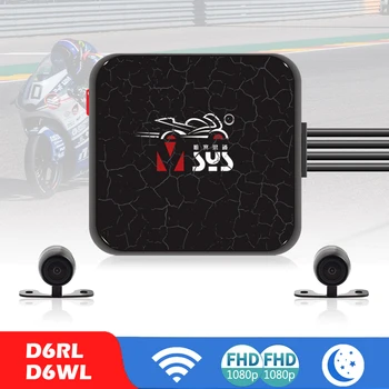 SYS VSYS C6 업그레이드 D6RL D6WL 2채널 모터사이클 블랙박스 1080P 액션 카메라 리코더 전면 및 후면 뷰 방수 모터사이클 대시 캠 야상