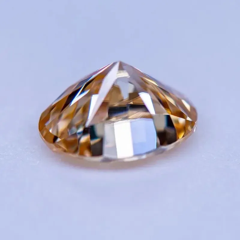 Moissanite Diamond Primary Color Champagne Oval Cut Lab Grown Created Gemstone for DIY Jewelry Making Materials with GRA Report