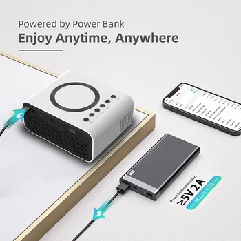 YT300 Mobile Video Projector Kids Home Support 1080P Theater Media Player Wired Wireless Same Screen Projector YT200 Upgrade - Image 4