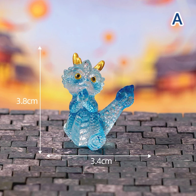 ドールハウスのミニドラゴンの置物、かわいい飾り、マイクロ風景