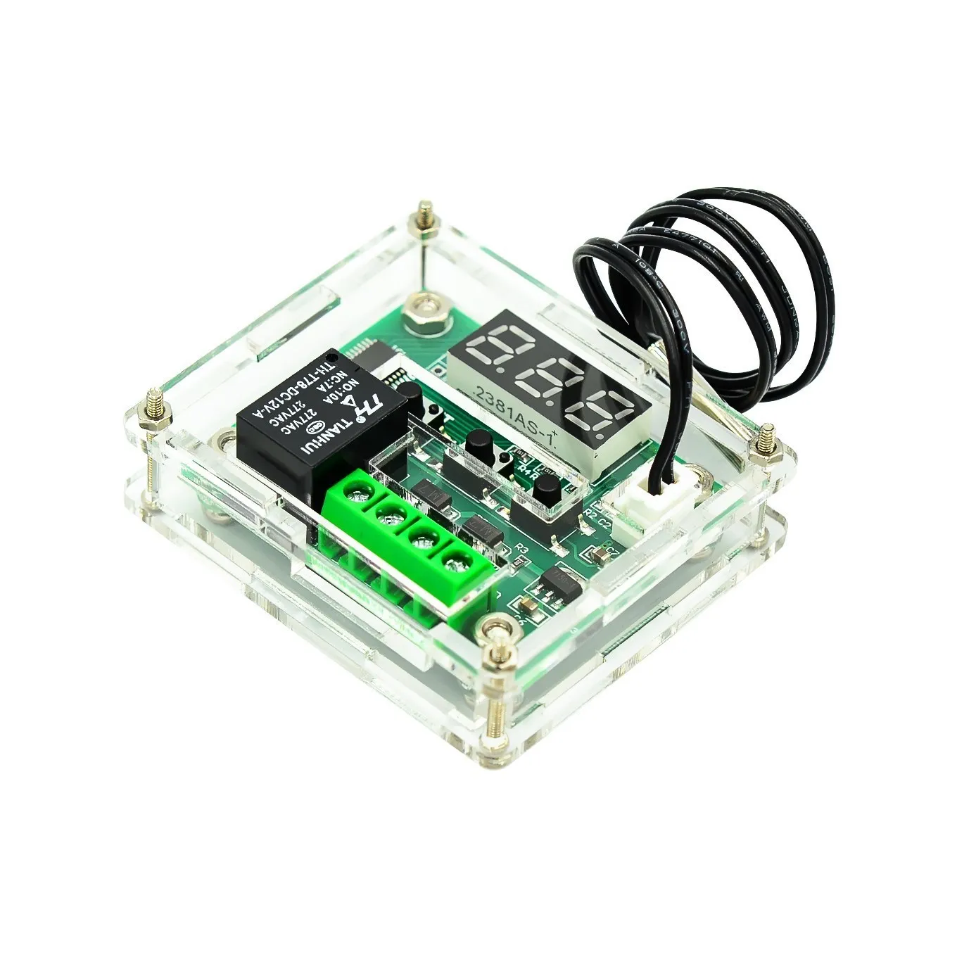 W1209 Blue/Red light DC 12V digital temperature controllear thermostat temperature control thermostat switch plate W1209 case
