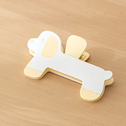 Cat - Shaped Cartoon Book Clip - Creative Design Bookmark and Page Holder (Yellow - Dog)