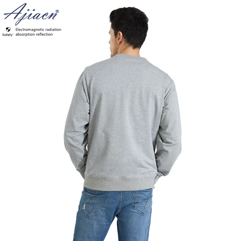 전자기 방사선 보호 100% 실버 섬유 니트 안감 스웻셔츠, 사무용품 EMF 차폐 의류