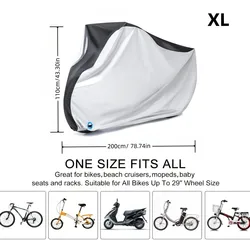 Waterproof Anti - UV Dustproof Outdoor Bike Cover with Lock Hole (Sizes S - XL) (XL)