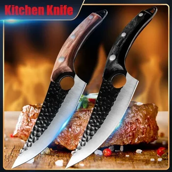 Coltelli per disossare Chef Cucina Affettare Carne Frutta Filetto di pesce Coltelli da cucina Acciaio inossidabile Mano Forgia Lama Utilità Coltello da barbecue 1