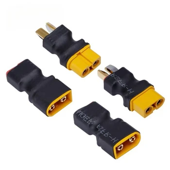 2pcs XT60 Male/Female To T Male/ Female and T-Plug Male/Female To XT60 Male/Female Connector Conversion Adapter for RC Battery 1