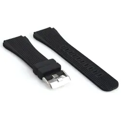 Premium Silicone Wrist Band Strap for Smart Watches - Universal Fit (Black)