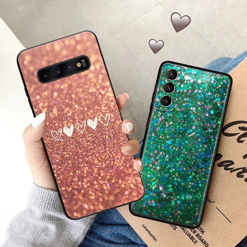 Aqua Silver Pink Green Queen Custodie Morbide Per Samsung Galaxy S23 Plus S24 S22 Ultra S21 S20 Fe S10 Note 20 Cover Nera Opaca