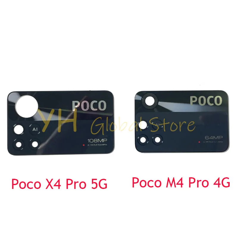 

10PCS For Xiaomi MI POCO X4 M4 Pro 4G 5G Back Rear Camera Lens Glass Cover With Adhesive Sticker Repair Parts