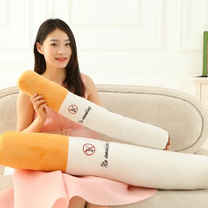25-75cm Funny Smoking Cylindrical Sleeping Cigarette Pillow Smulation Plush Toys Fashion Boyfriend Birthday Gift Throw Pillow sleep pillow