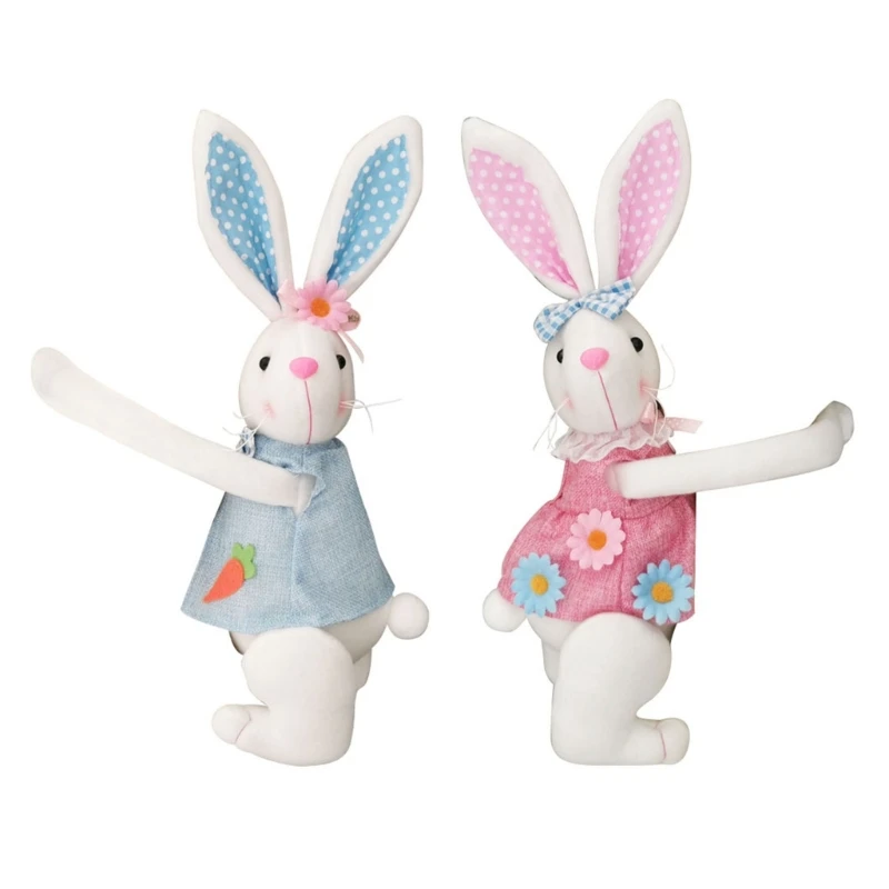 

Красочная тканевая кукла-кролик, шикарный пасхальный кролик, домашний декор для вечеринки, весенние подарки, 50 фунтов