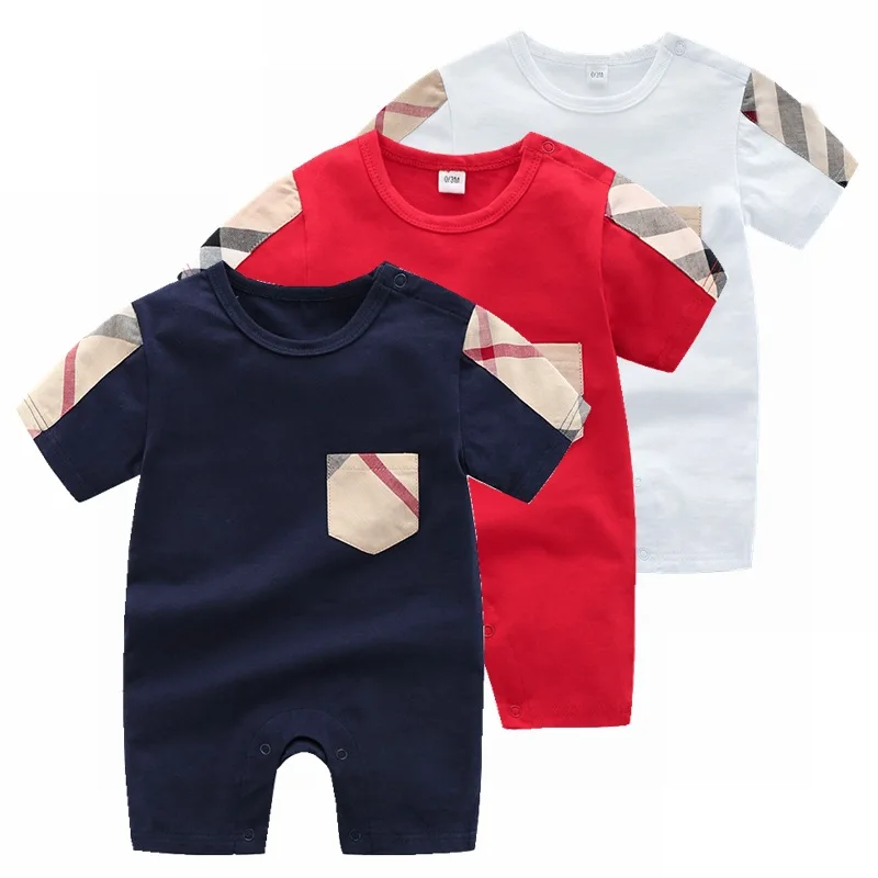 

Baby Short Sleeve Onesie Summer Boys And Girls Newborn 3 Months Pure Cotton Ha Clothes Thin Rompers Jumpsuit For Kids