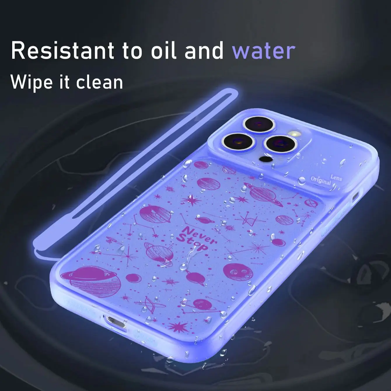 Luminous Shockproof Night Light Phone Case with Large Clear Window