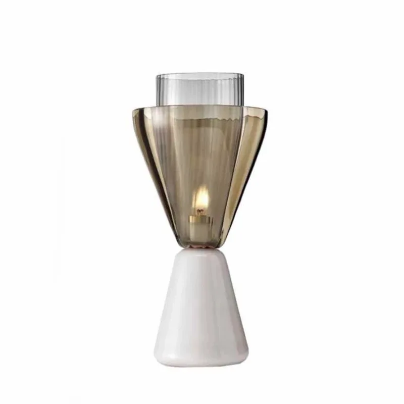 

Post-Modern Nordic Minimalist Marble Glass Lamp Art Bedroom Bedside Lamp Hotel Living Room Model Room Table Lamp