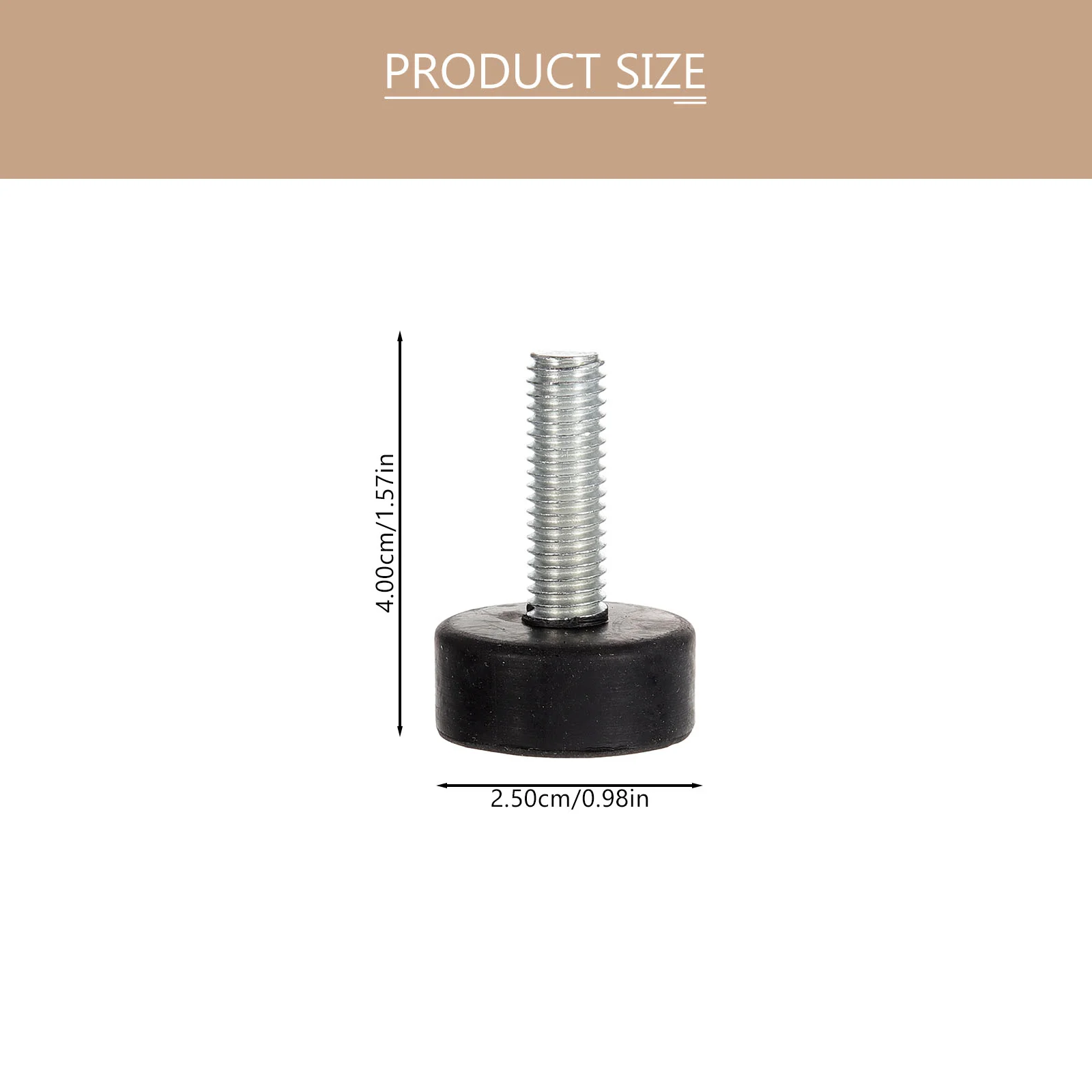 4pcs Rubber Feet Professional Foot Bumpers Heavy Duty Table Feet Screw On Rubber Mount Feet