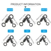 20-100pieces 3 Way Fishing Swivel Rolling Triangle Joint Rolling Swivels  Fishhooks Fishing Connector Pesca Emerillon Peche 3