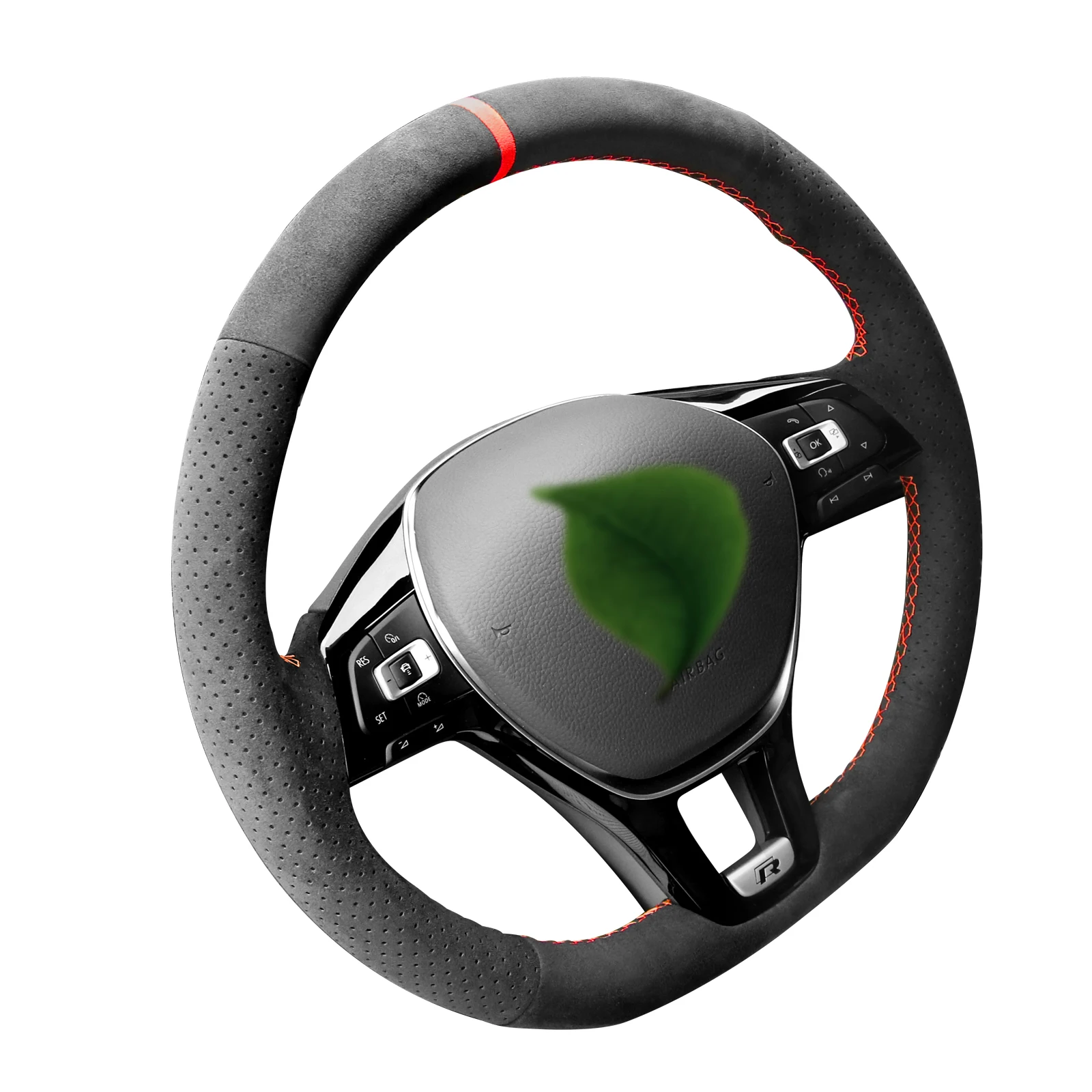 Alfanxi Coprivolante Alcantara A Punto Mano Compatibile Con Volkswagen Golf7 Mk7 Polo Arteron Caddy Passat Sharon