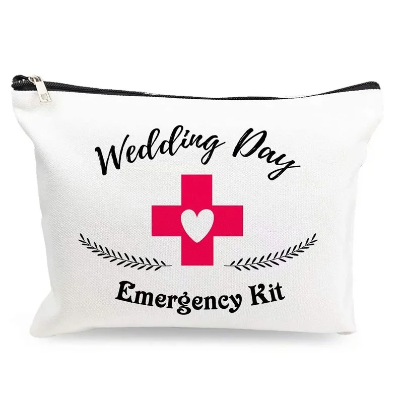 Wedding Day Emergency Survival Kit Travel makeup bag Bride bridesmaid Bridal shower bachelorette Party decoration supplies gift