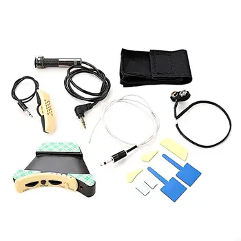 Equalizzatori per buca sonora per microfono Pickup piezoelettrico per parti di chitarra folk acustica
