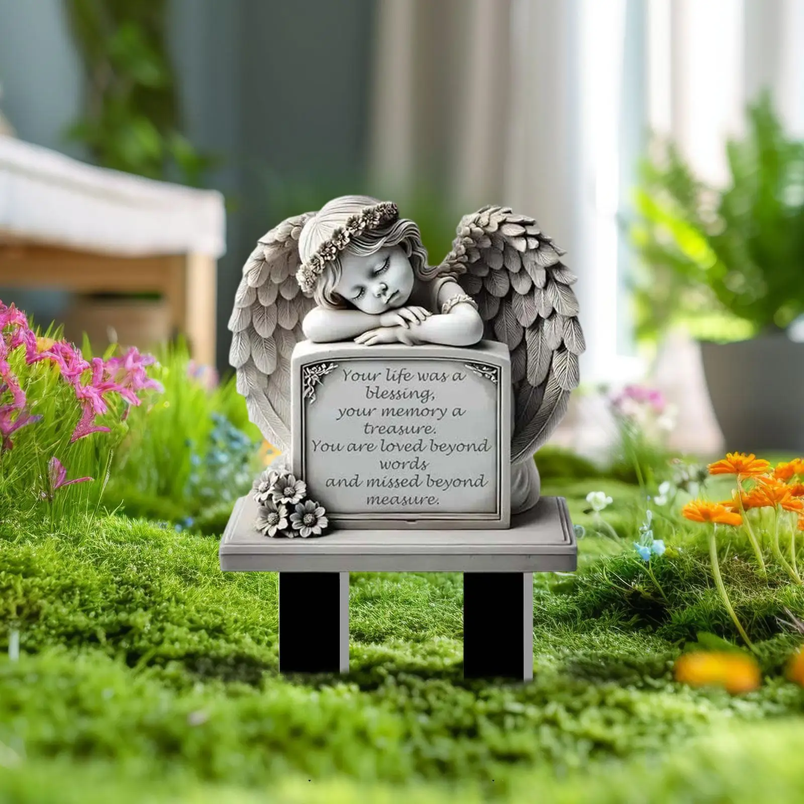 2D Flat Garden Stake Ornament Flowerpot Decor for Backyard Outdoor Lawn