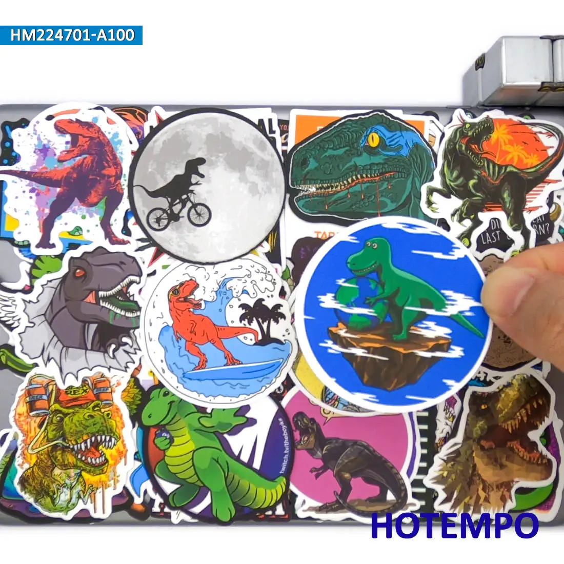 20/30/50/100 Stück, Retro-Dinosaurier, T-Rex, Mode Graffiti, Prähistorische Tiere Aufkleber für Gepäck, Laptop, Telefon, Fahrrad, Motorrad, Skateboard, Gitarre, Helme, Autoaufkleber – Detail 3