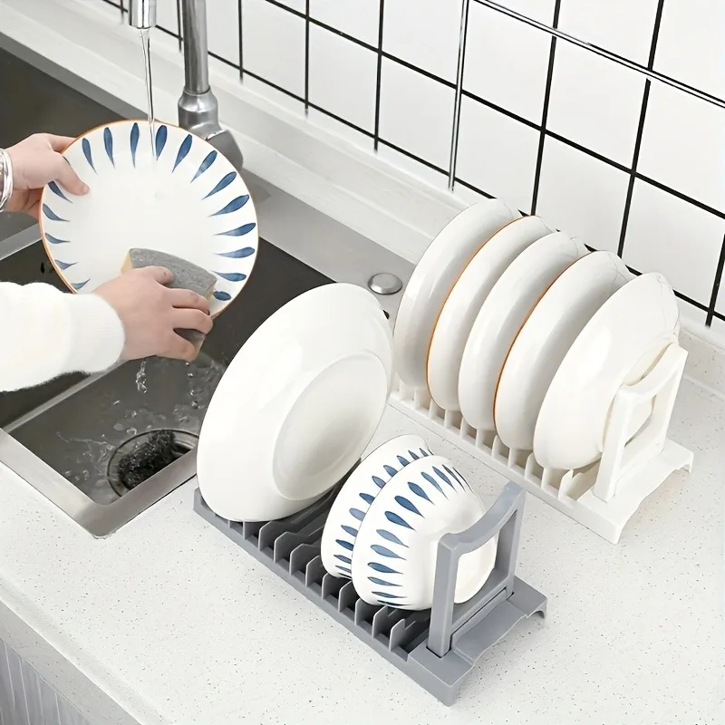 Compact Kitchen Dishware Drainage and Storage Rack