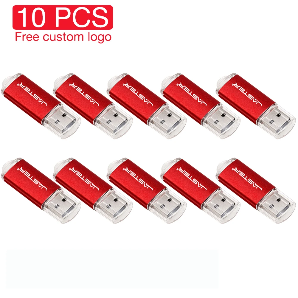 

10PCS/LOT Colorful USB 2.0 Flash Drives 128GB Mini Pen Drive 64GB Real Capacity Memory Stick 32GB Pendrive 16GB Business Gift
