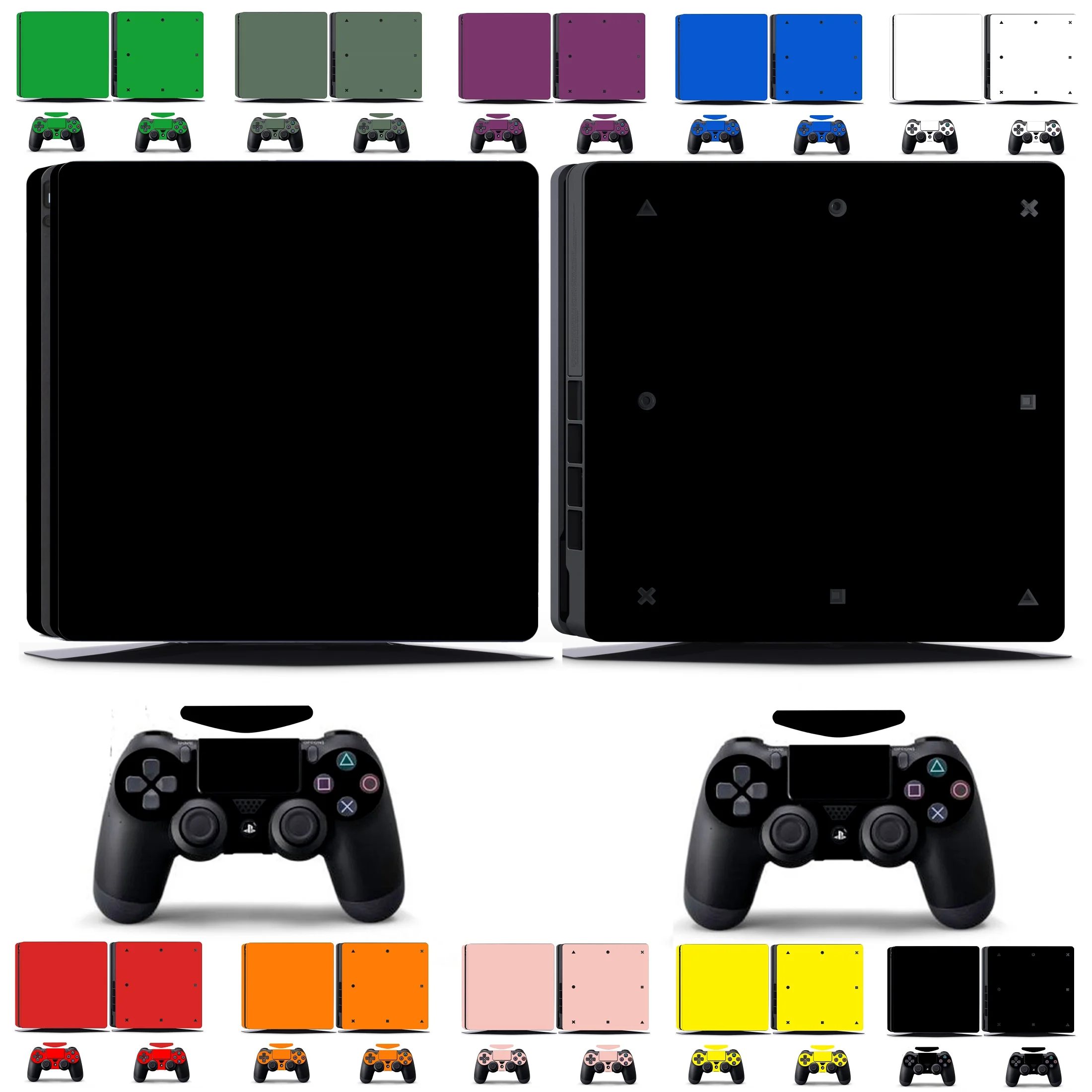 10 Pure Clean Solid Colors Vinyl Skin Sticker Per Sony Ps4 Playstation 4 E 2 Adesivi Per Pelli Controller