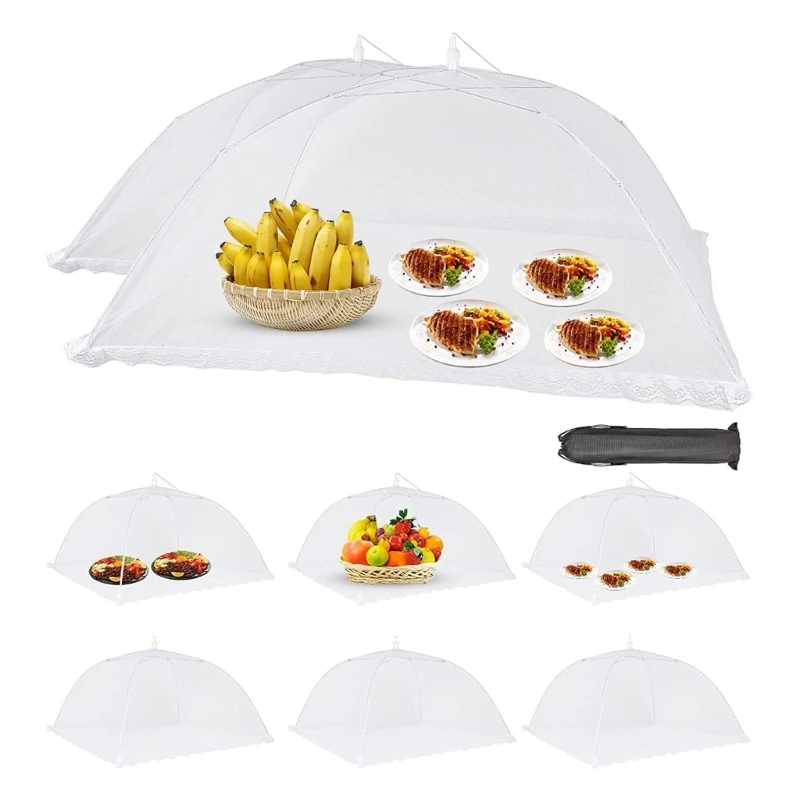 

1Set Keep Bugs Away with Net Covers Decorative Mesh Umbrella Covers for Food Vegetable Fruit 203C