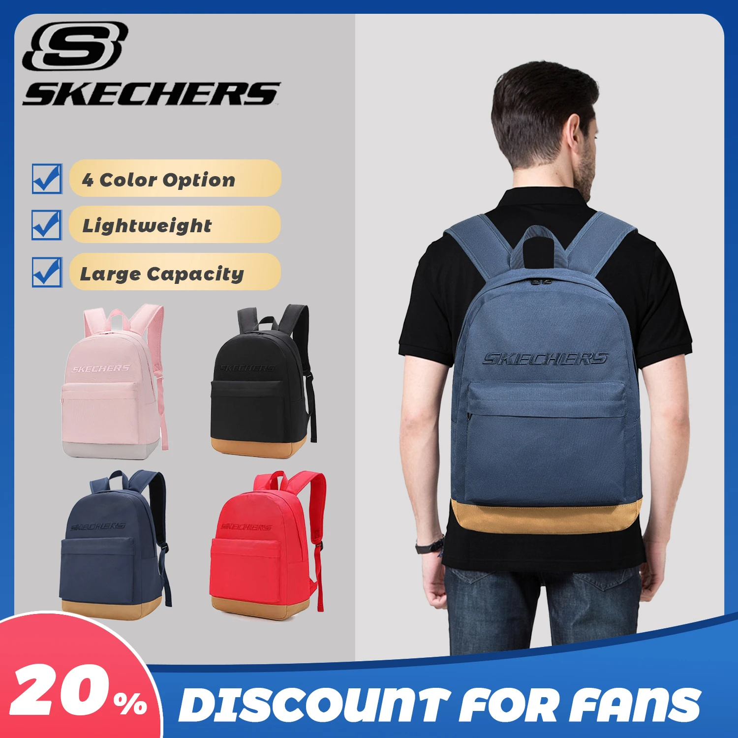 chatarra superstición no pueden ver Skechers Lightweight Classic Backpack,water Resistant Casual Laptop Daypack  For Work Or Travel,school Book Bag For Boys & Girls - Backpacks - AliExpress