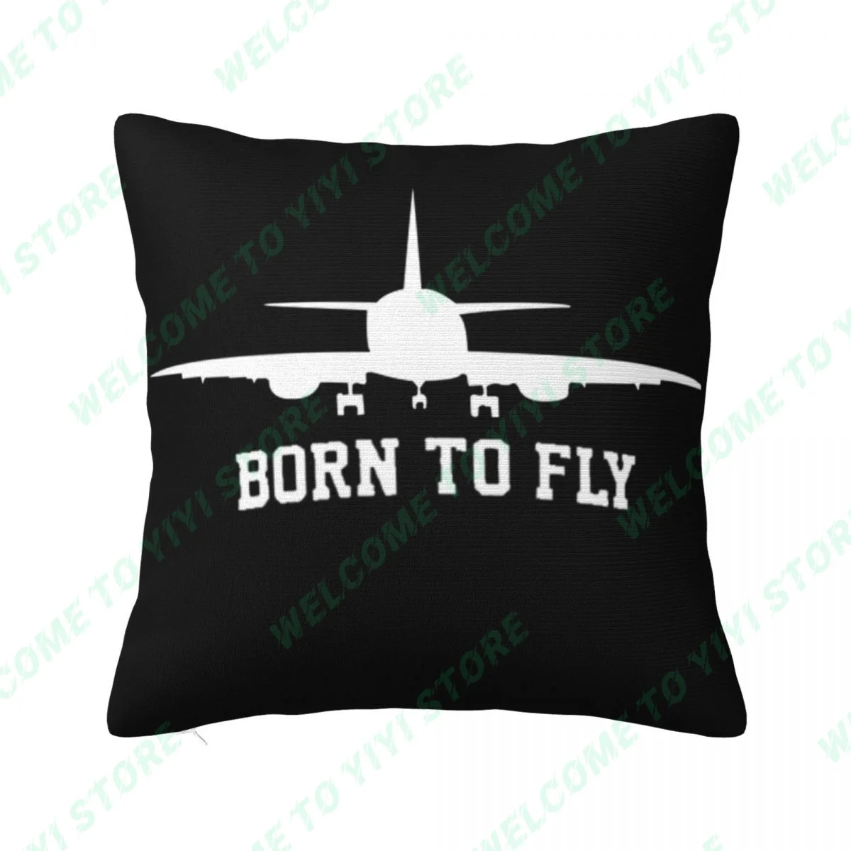 

Pillow Covers 45*45cm-Born To Fly Airplane Pillowcase Car Decorative Cushion Cover Sofa Living Room Decorative Throw Pillow