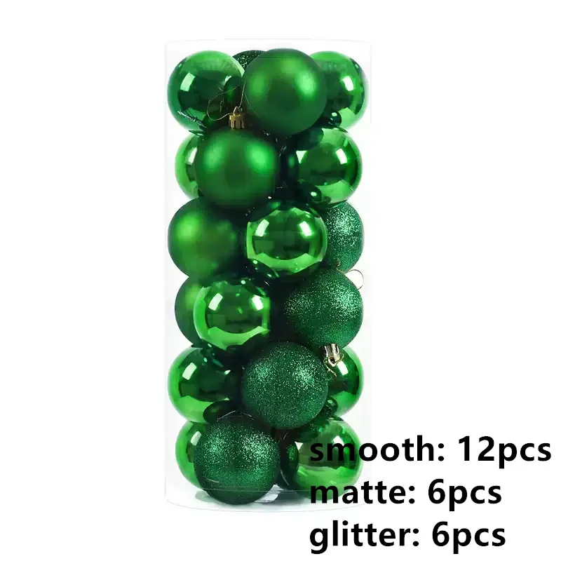 thumbnail image 1 of 24 bolas de Navidad de 6 cm, adornos para árbol de Navidad, bolas colgantes de Navidad, colgantes para árbol, decoración para fiesta en el hogar, regalo de Año Nuevo 2025, Noel Nav, 1 of 5