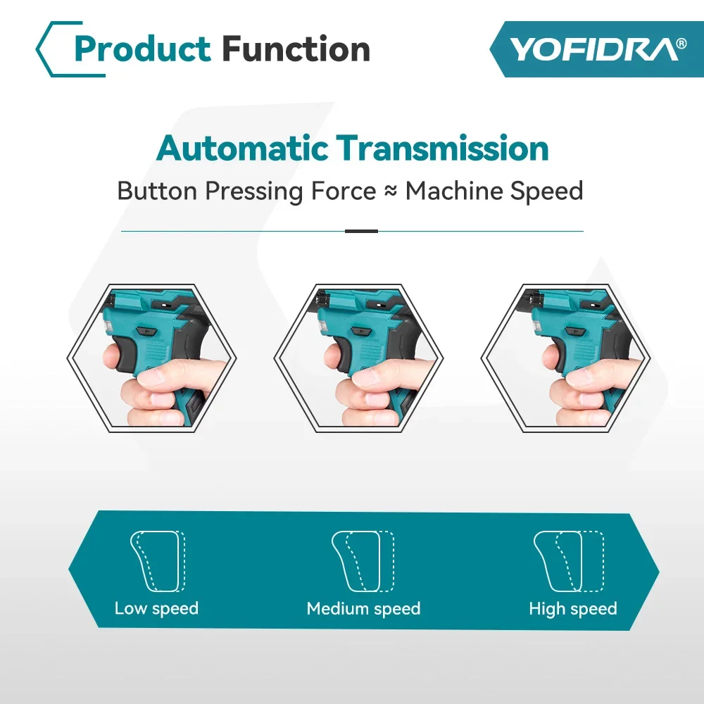 YOFIDRA 1000N.m Brushless Electric Impact Wrench 1/2" Cordless Rechargeable Socket Screwdriver Power Tool For Makita 18V Battery 5