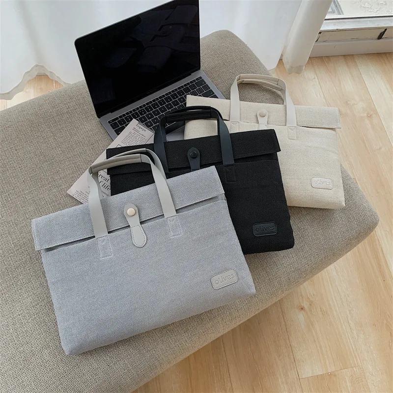 2022 New Portfolio Bag Men Fashion Simple Business Documents Handbag A4  Oxford Portable Office Bag Customizable Logo - AliExpress