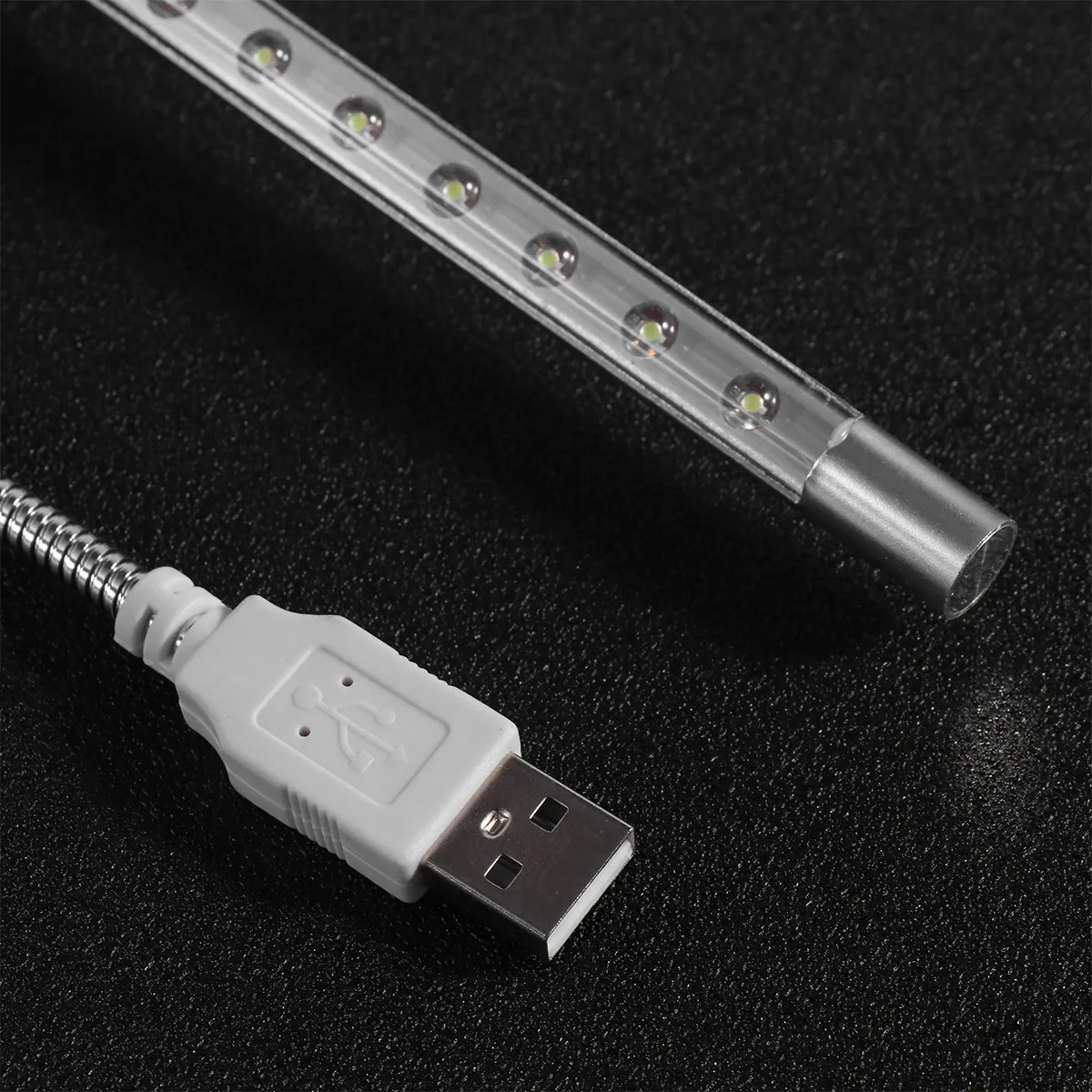 노트북 USB 키보드 램프 검정색 유연한 금속 360 회전 눈 보호 기숙사 홈 키보드 램프용 USB 라이트