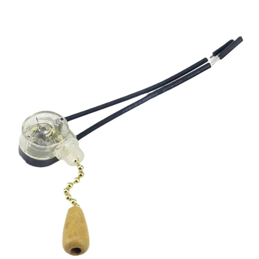 

1PCS Ceiling Fan Light Switch 3A/2250V 6A/125V Ceiling Fan Wall Light Bedside Lamp Replacement Pull Cord Chain Switch