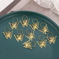 DIY Hair Braid Charms Accessories Dreadlocks Decorative Hollowed-Out Butterfly Hair Pendant Ring Hair Ornaments For Braids 2