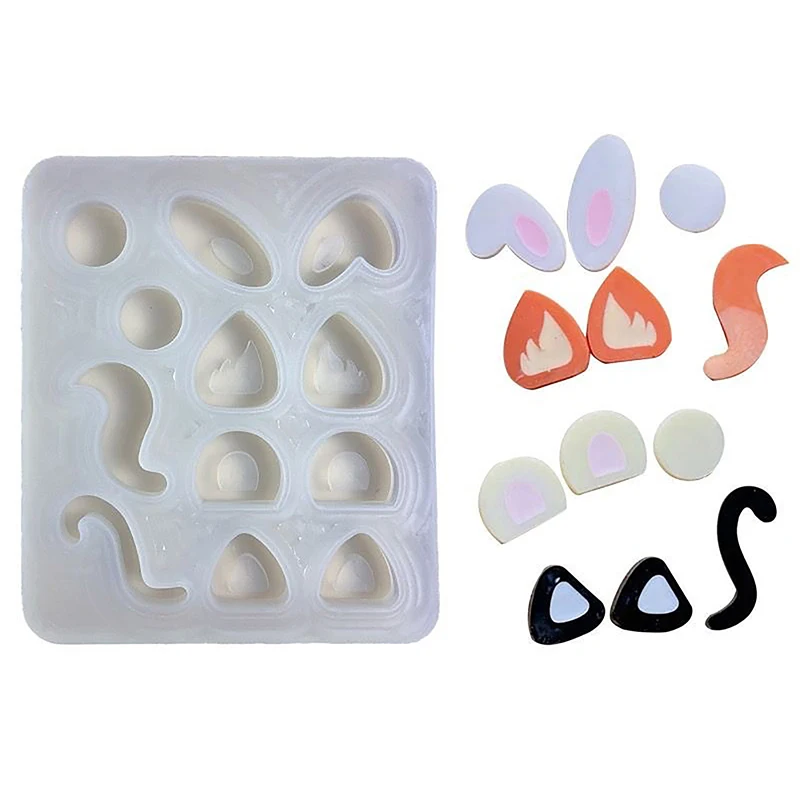 동물 부품 실리콘 몰드 송진 흔드는 컵 몰드, 펜던트 쥬얼리 키체인 장식, DIY 공예 제작