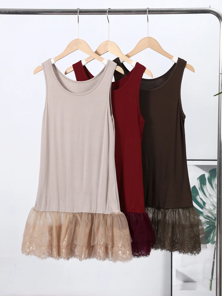 Spitzen-Mesh-Patchwork Dehnbares Mini-Kleid Damen Sexy O-Ausschnitt Ärmellos Ausgeschnitten Locker Sitzend Cocktail-Abendkleider Schicke Damenroben – Detail 3