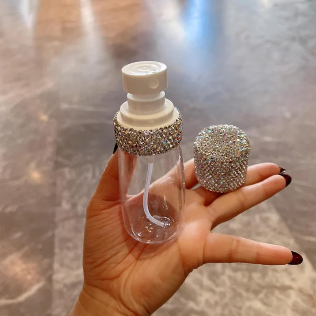 Sparkling Bottles with Lid Rhinestone Cover