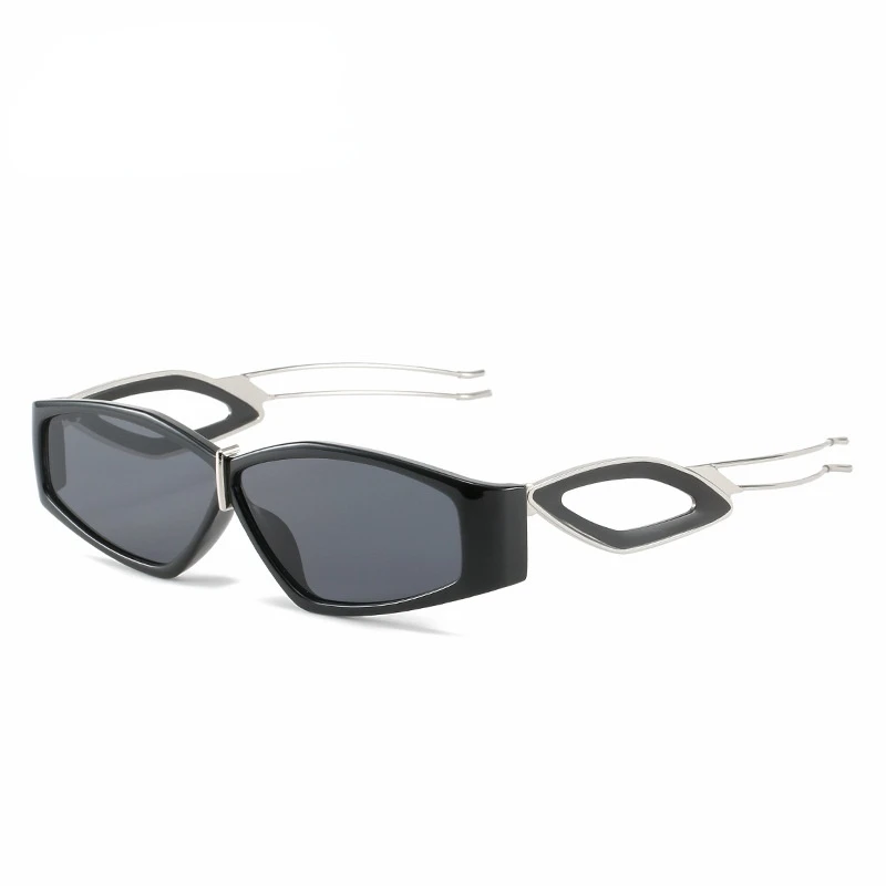 

Retro Punk Irregular Cat Eye Women Sunglasses Fashion Unique Metal Hollow Legs Shades UV400 Men Trending Sun Glasses