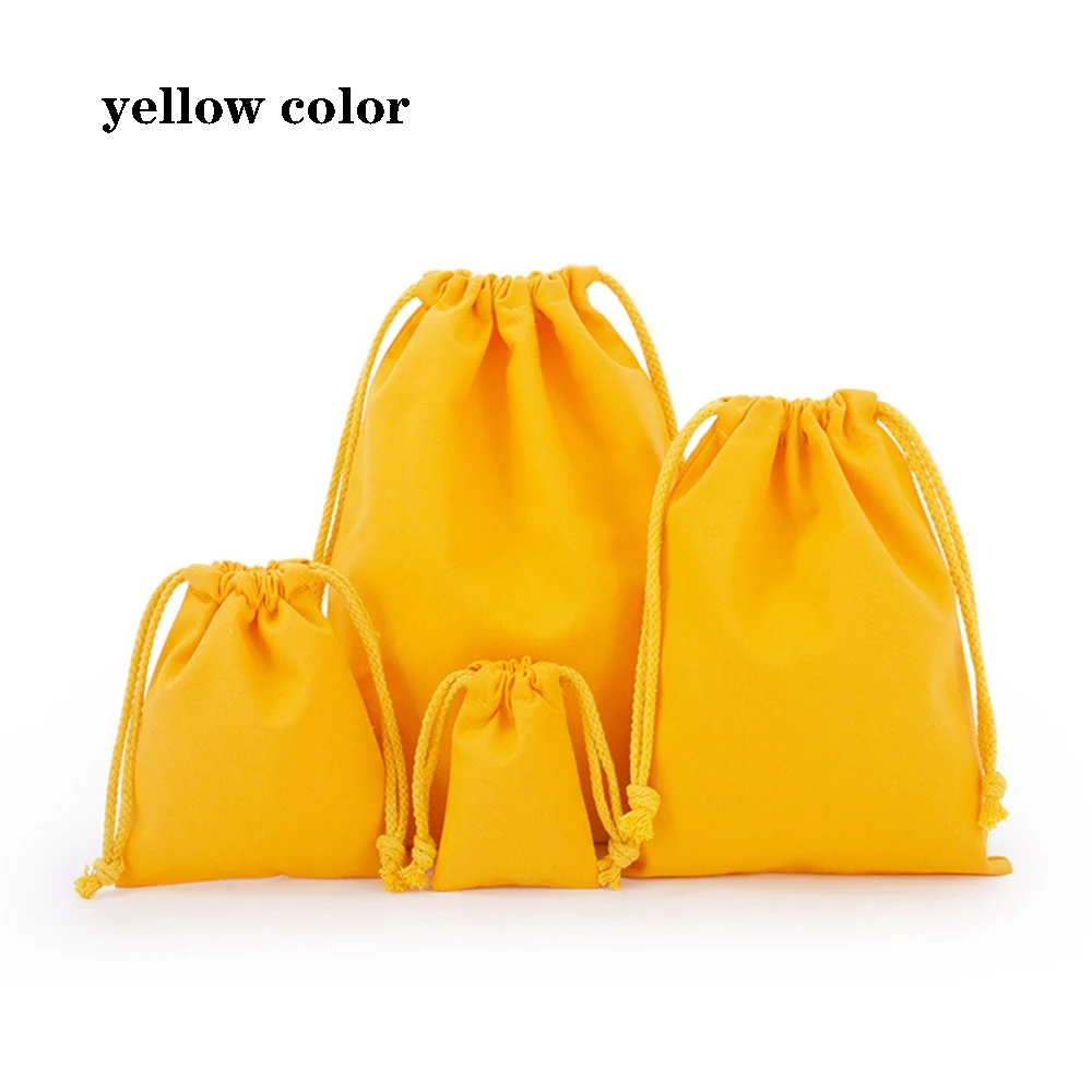 Versatile Cotton Canvas Drawstring Tote Bag - Portable and Foldable Organizer