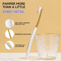 Brosse à Dents pour Adulte, Cheveux Doux, Tête Large en Fourrure, Ultra Fine, Anti-Sensibilité, Protection des Gommes, Convient pour la Randonnée 5