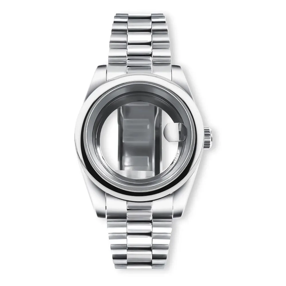 NEITON 36MM/40MM 시계 케이스 NH34 NH35/36 ETA2824 무브먼트 사파이어 라운드 에지 100m 방수 대통령 ..