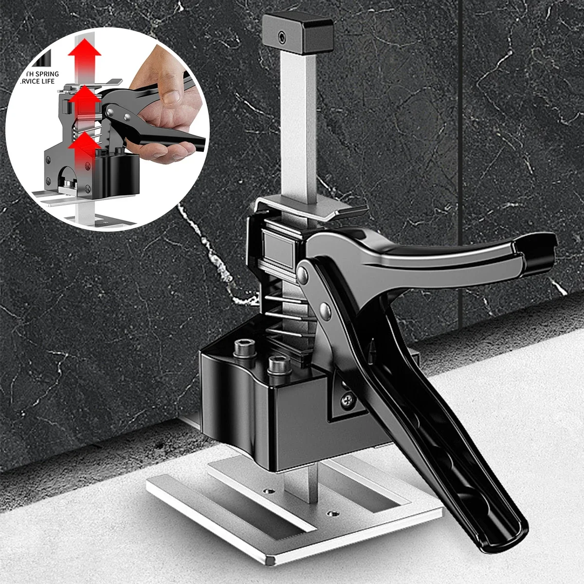 Tile Height Adjuster Elevator Tool Hand Lifting Tool Labor-Saving Arm Jack Door Panel Drywall Lifter Tile Lifting Locator Tools