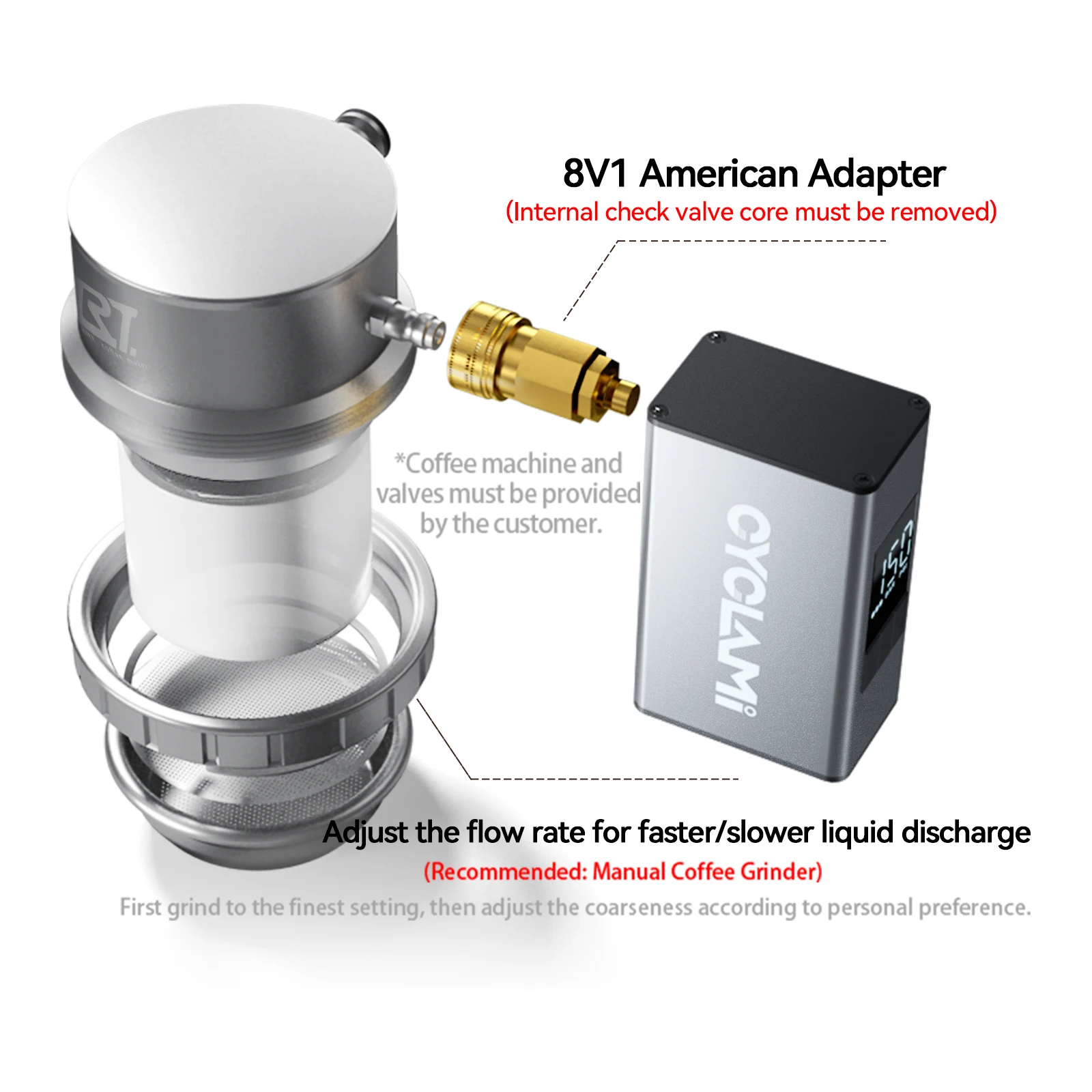آلة إسبريسو محمولة يدوية Cyclami R7 بضغط 10.3 بار،...