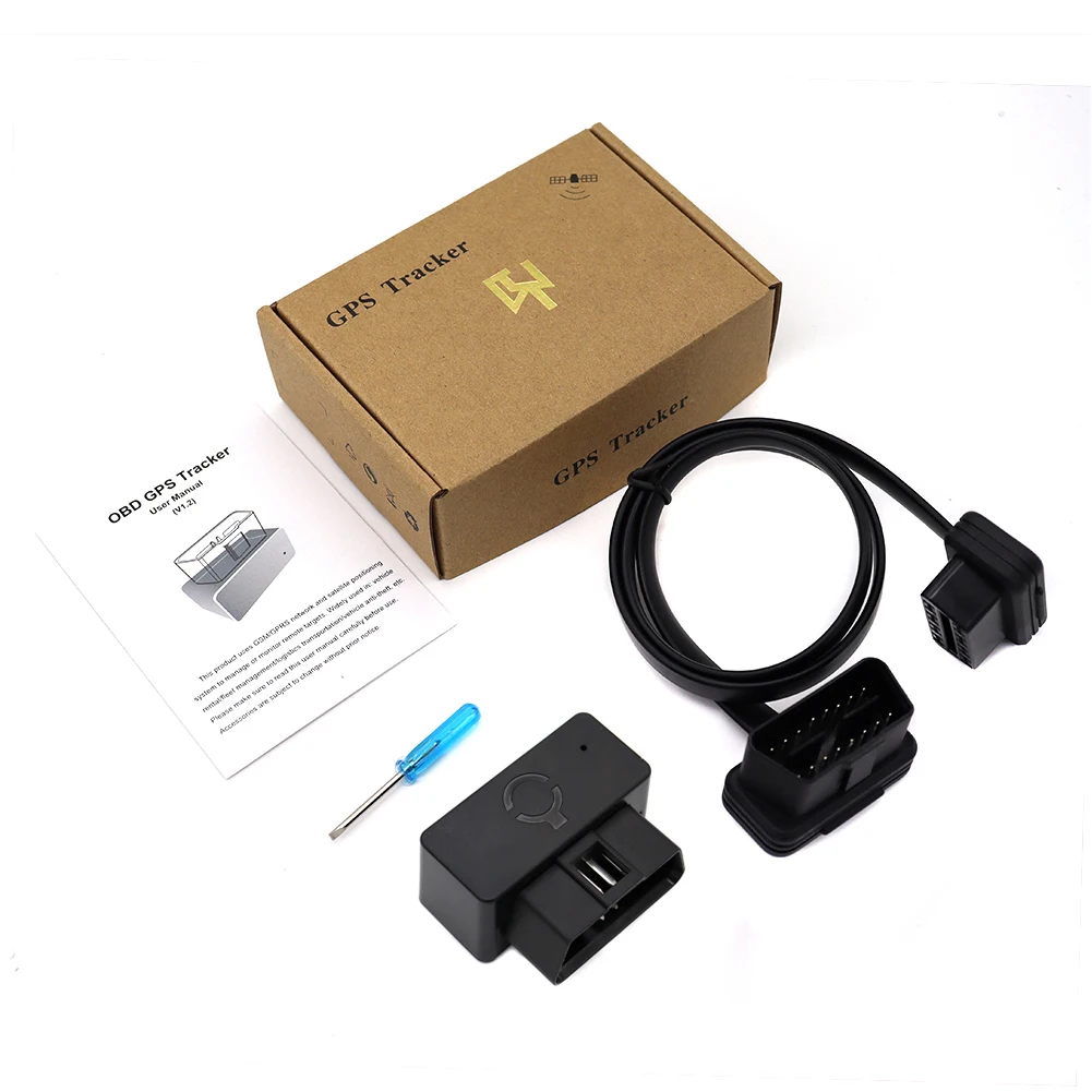 

OBD GPS Tracker 2G for Car Vehicle Location Geofence Route History Overspeed Alarm Anti-lost Car GPS Locator Free Web APP Device