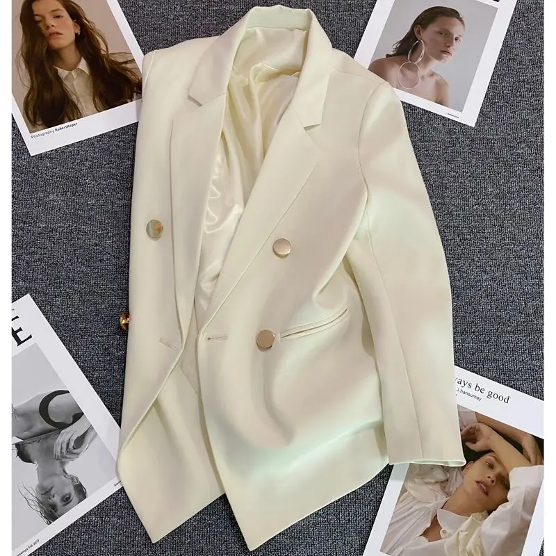 2023 Women's New Spring and Autumn Fashion Korean Version Loose Relaxed Comfortable Solid Color Versatile Small Suit Top