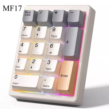 Magic-force Mf17 기계식 숫자 유선 키패드, C타입 RGB Qmk/외부 노트북을 통한 재무 회계 출납원 키보드 선물