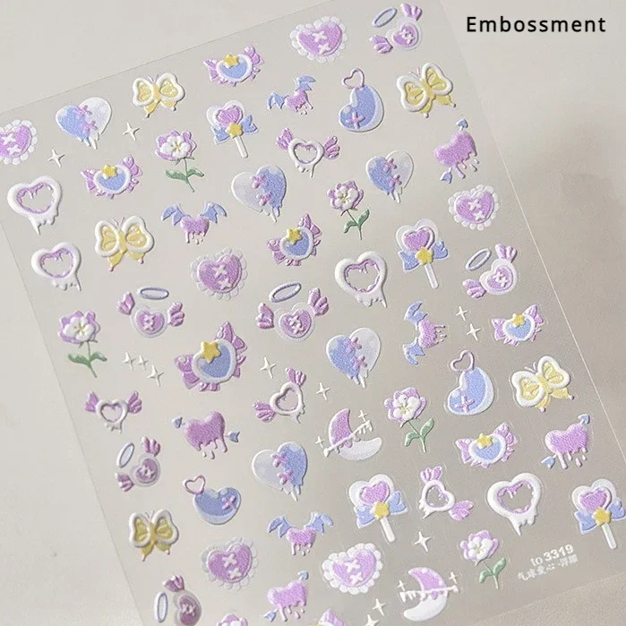 Cherry Blossom 5D Nail Art Stickers – Elegant Spring Petal Decals